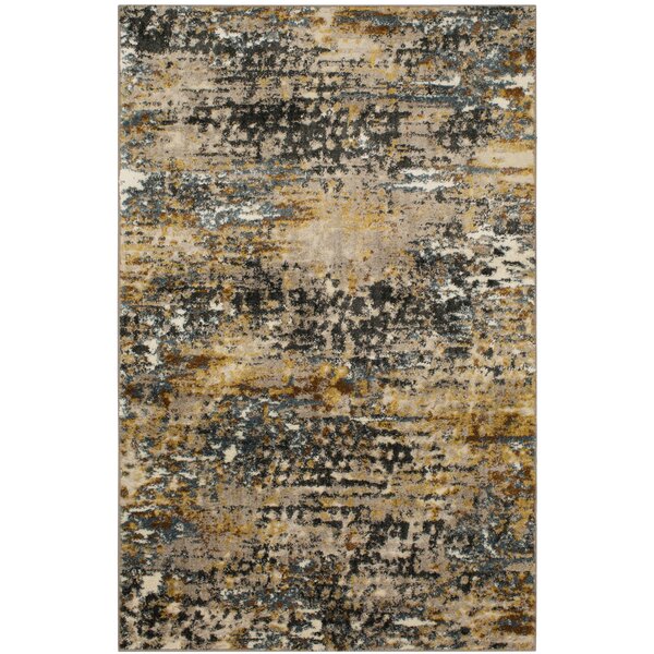 Karastan Crescendo Abstract Black/Beige/Gold Area Rug Perigold